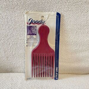3 Goody vintage unbreakable hair lift pick combs #27103 1996 Black Blue Pink Nos